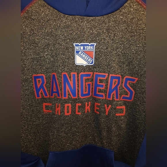 NHL New York Rangers Embroidered Spellout Hoodie Sweatshirt Men’s Size M… - Picture 3 of 7